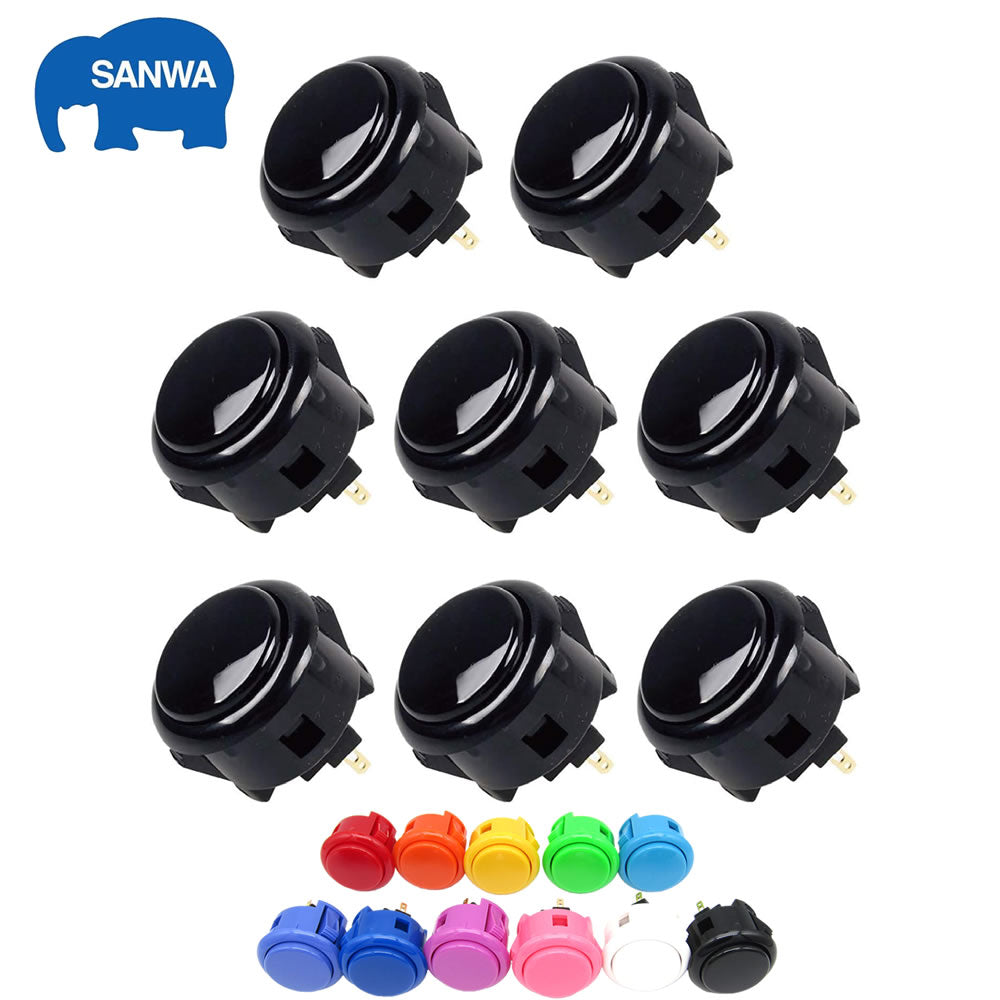 Sanwa Buttons Kit 8 PCS OBSF-30 Original Japanese Arcade Buttons Game Push Button For Arcade Game Cabinet Machine