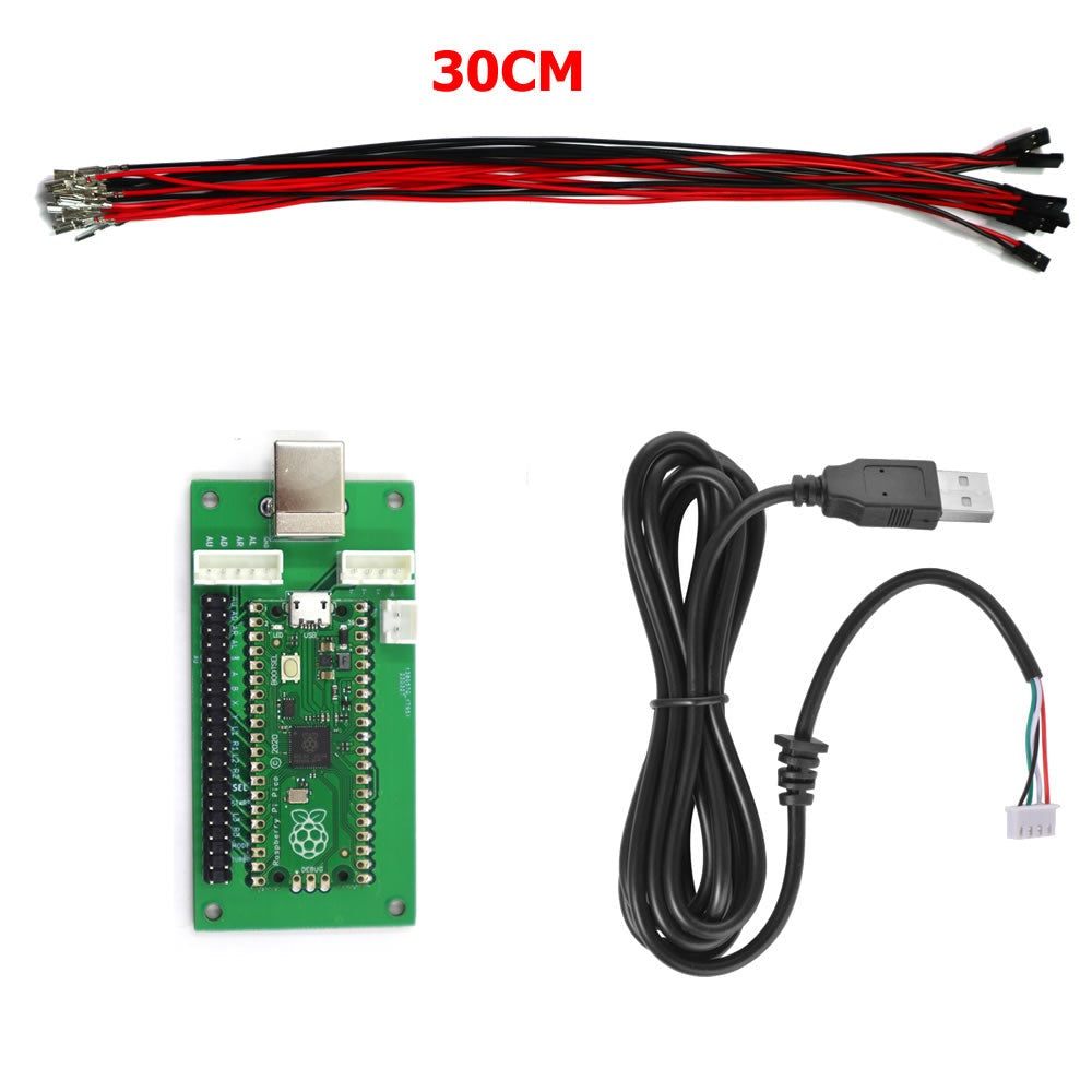 RAC-C500-PICO Zero Delay USB Encoder Kit PC Arcade Joystick Button Board Cable 5Pin 4.8mm