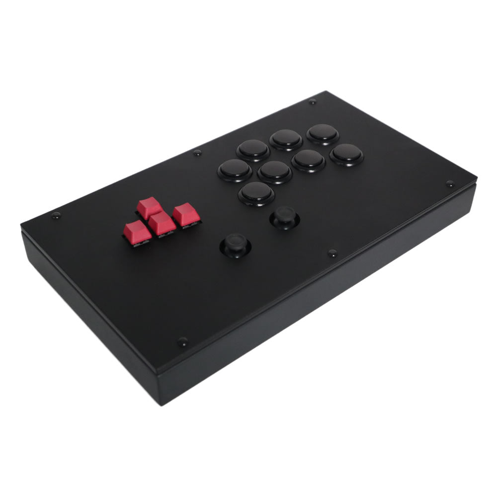 FightBox F6-GEN-5X Leverless Arcade Controller – Keyboard Button Layout, Analog Stick for PC, PS5, Xbox, Switch