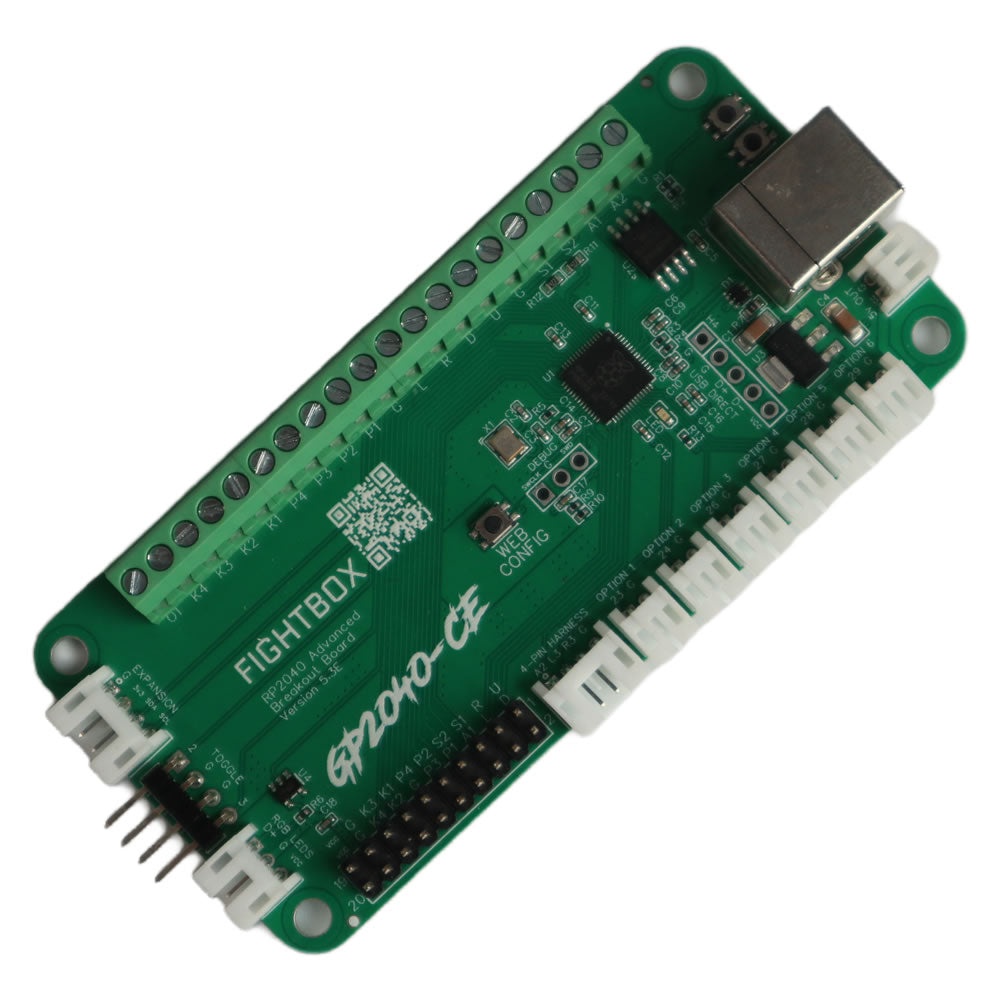 FightBox-PICO-PLUS RP2040 Advanced Breakout Board Zero Delay Arcade Joystick USB Encoder Kit