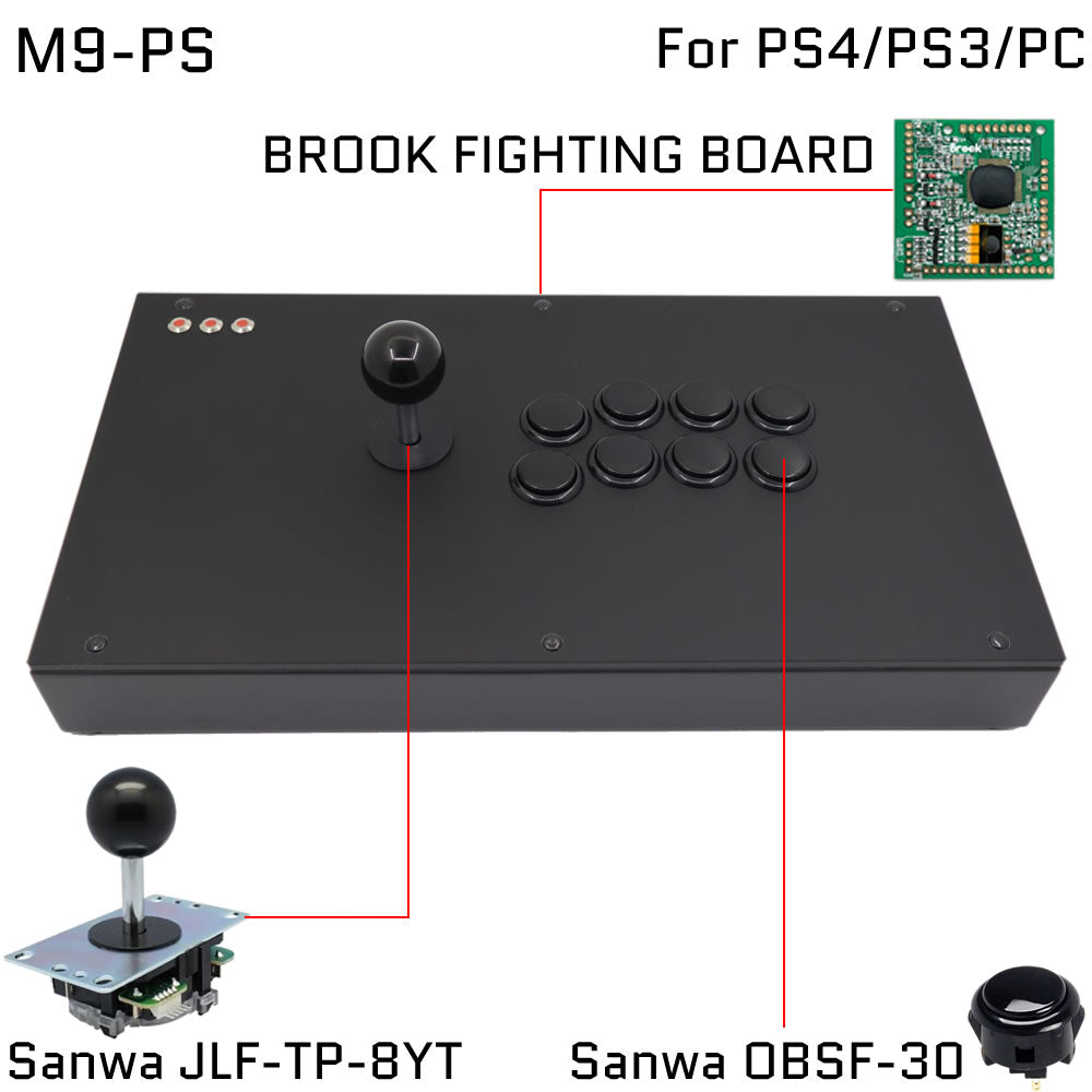 FightBox M9 Arcade Joystick FightStick Game Controller for PC/PS/XBOX/SWITCH