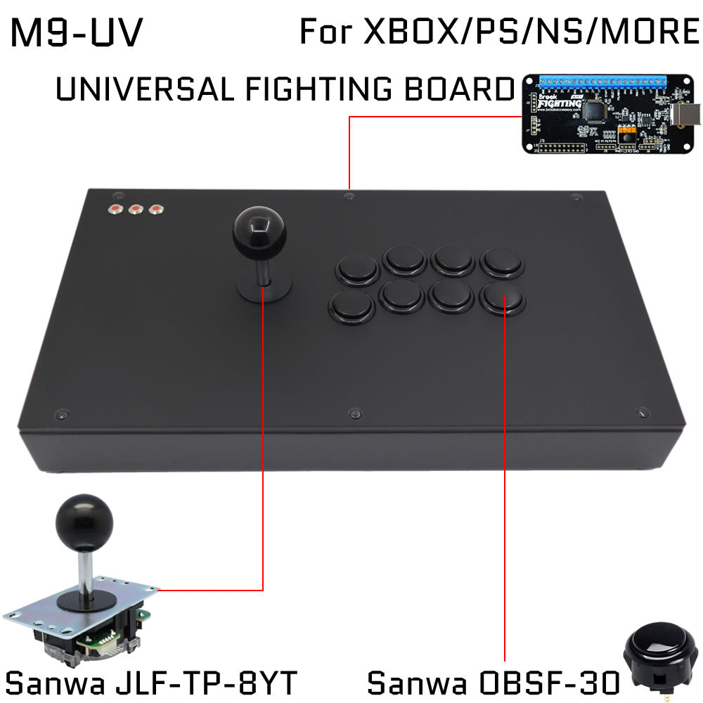 FightBox M9 Arcade Joystick FightStick Game Controller for PC/PS/XBOX/SWITCH