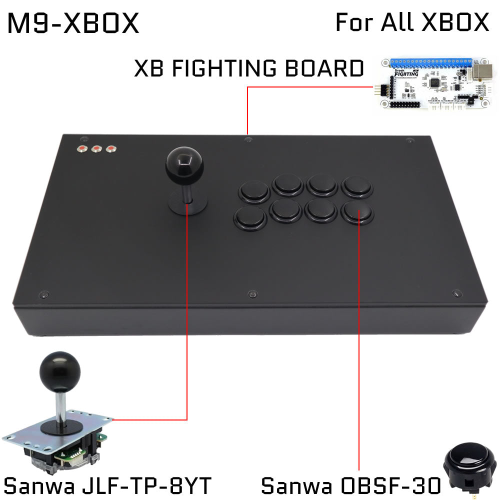 FightBox M9 Arcade Joystick FightStick Game Controller for PC/PS/XBOX/SWITCH