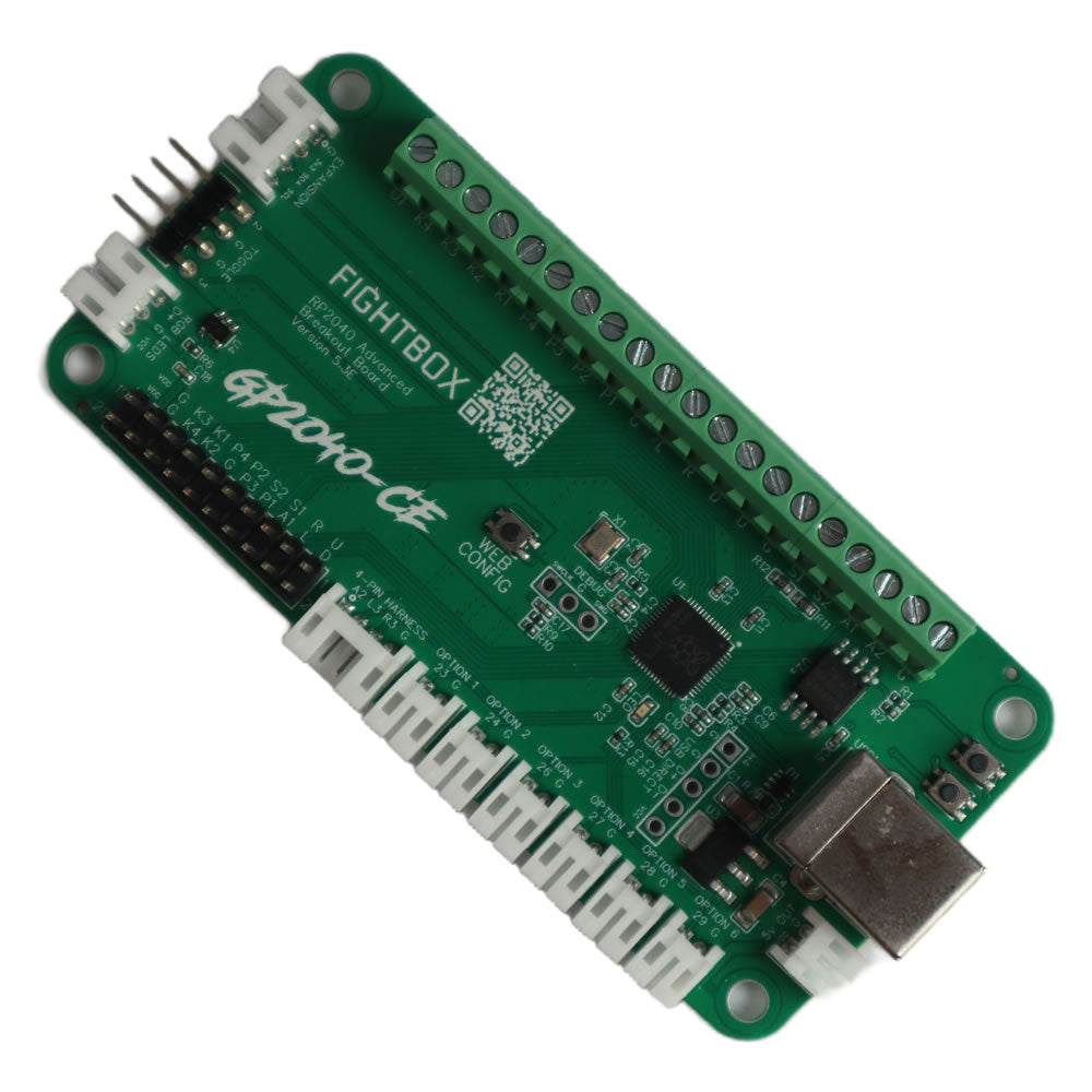 FightBox-PICO-PLUS RP2040 Advanced Breakout Board Zero Delay Arcade Joystick USB Encoder Kit