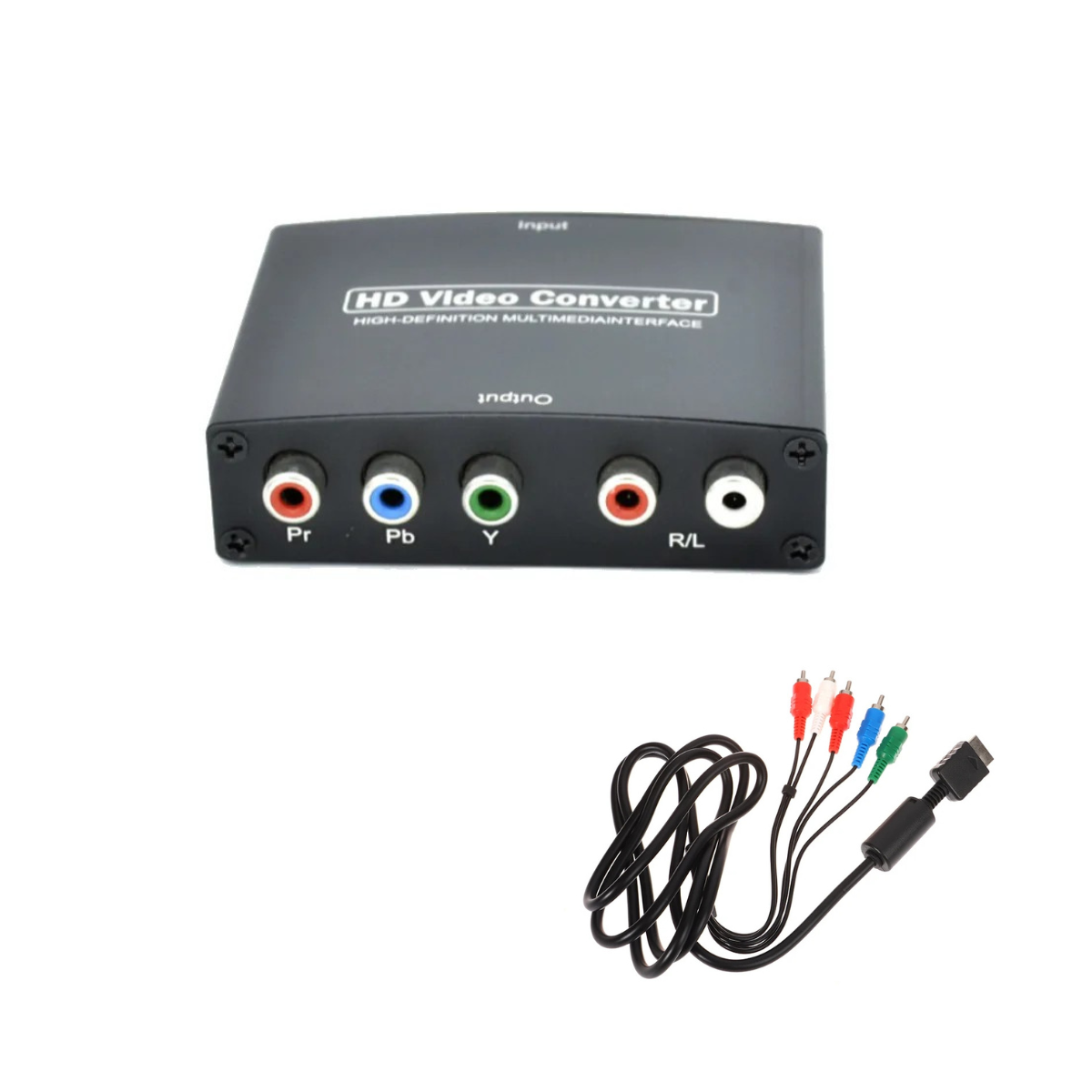 YPbPr Component + R/L Audio to HDMI Converter | 1080p Upscaler for Legacy Devices PS2 Xbox
