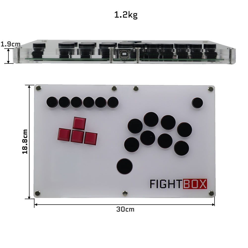 FightBox B7 Keyboard Button Leverless Arcade Game Controller for PC/PS/XBOX/SWITCH