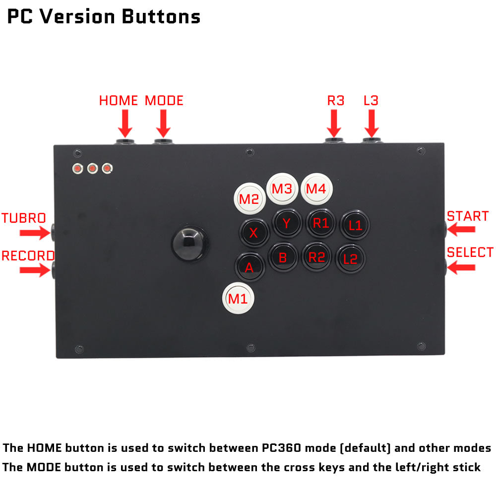 FightBox M8-Macro Arcade Game Controller For PC/PS3/SWITCH