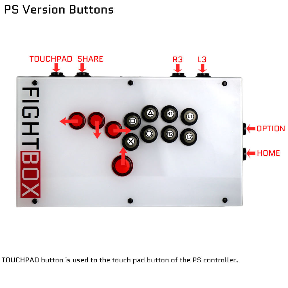 FightBox K1 All Button Leverless Arcade Game Controller