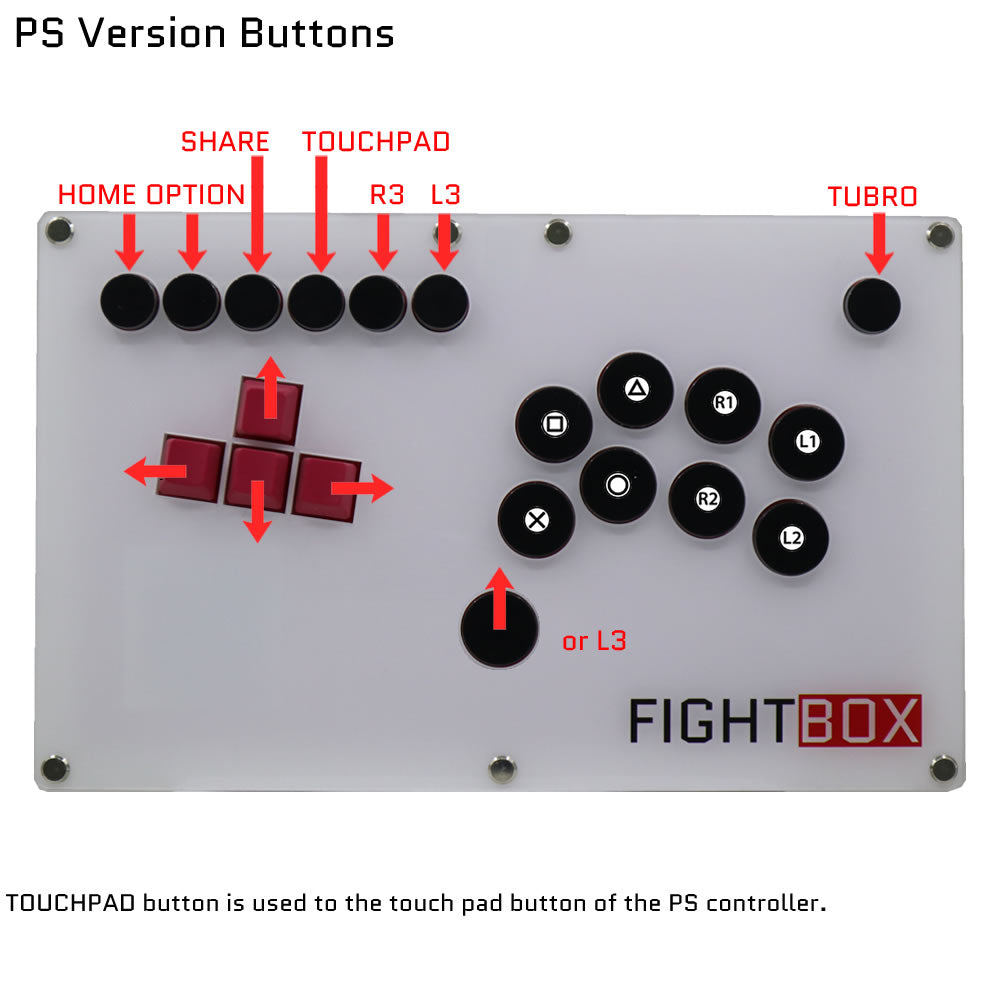 FightBox B7 Keyboard Button Leverless Arcade Game Controller for PC/PS/XBOX/SWITCH