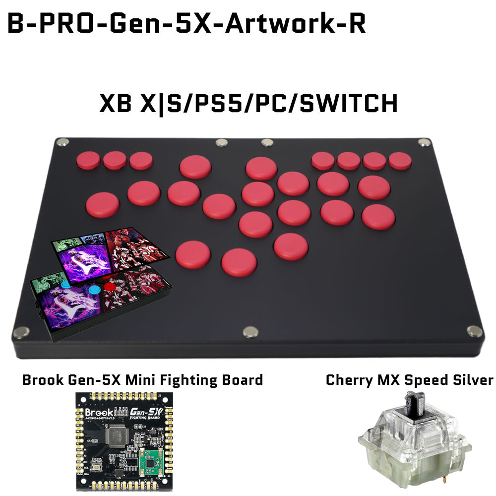 FightBox B-PRO All Button Leverless Arcade Game Controller for for PC/PS/XBOX/SWITCH