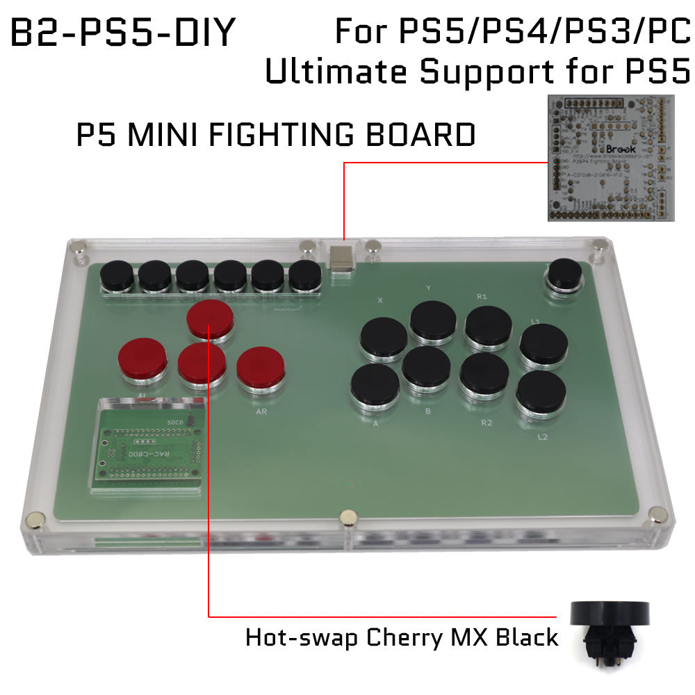 FightBox B2 All Button Leverless Arcade Game Controller for PC/PS/SWITCH