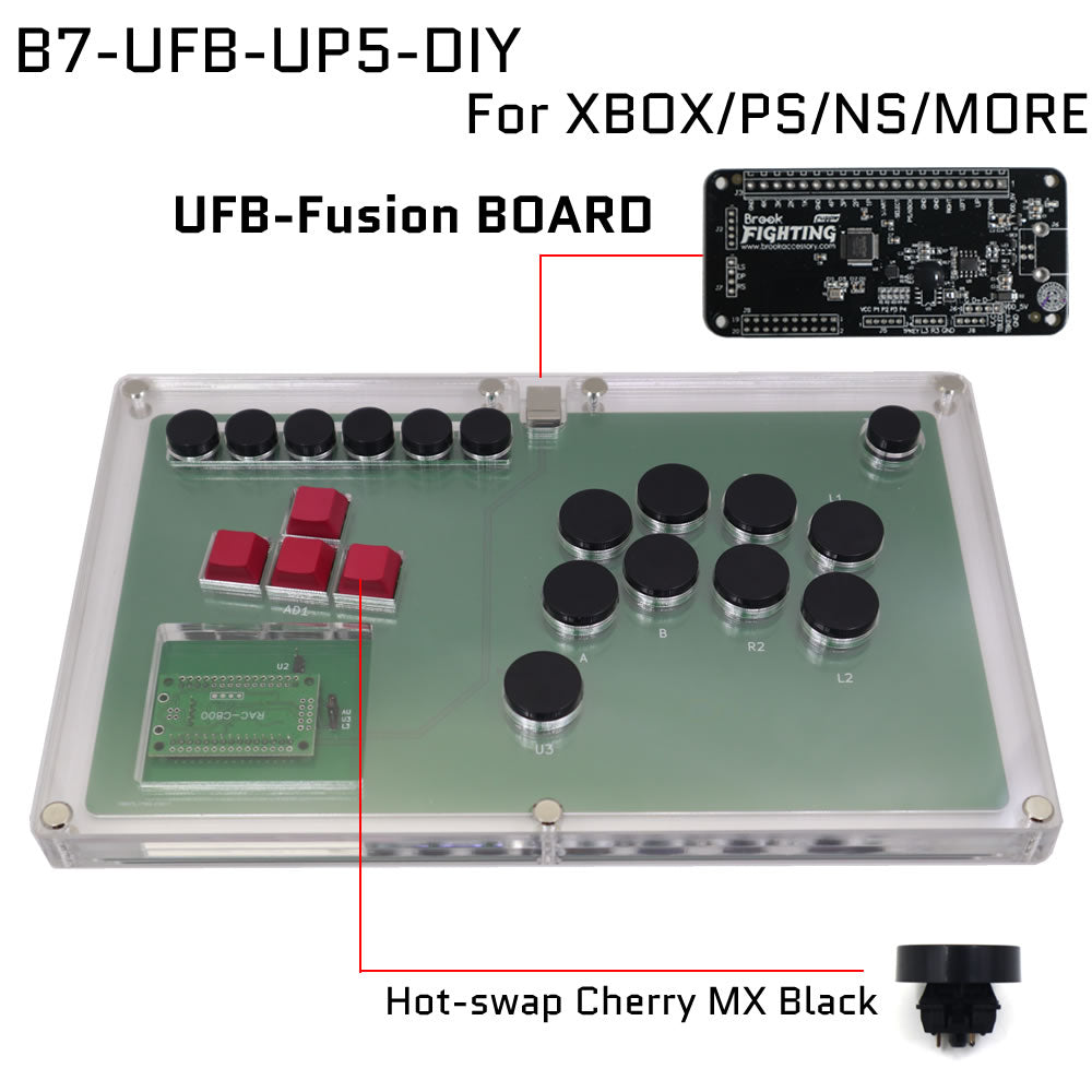 FightBox B7 Keyboard Button Leverless Arcade Game Controller for PC/PS/XBOX/SWITCH