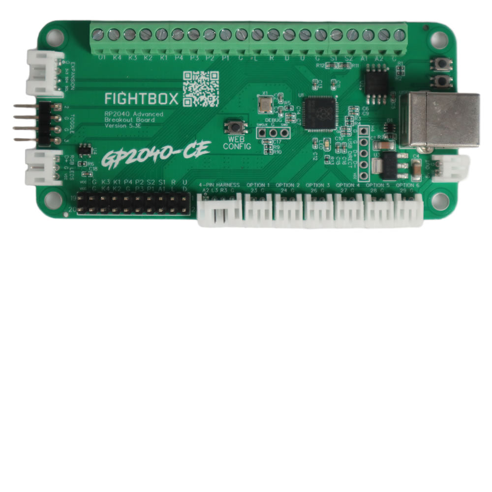 FightBox-PICO-PLUS RP2040 Advanced Breakout Board Zero Delay Arcade Joystick USB Encoder Kit