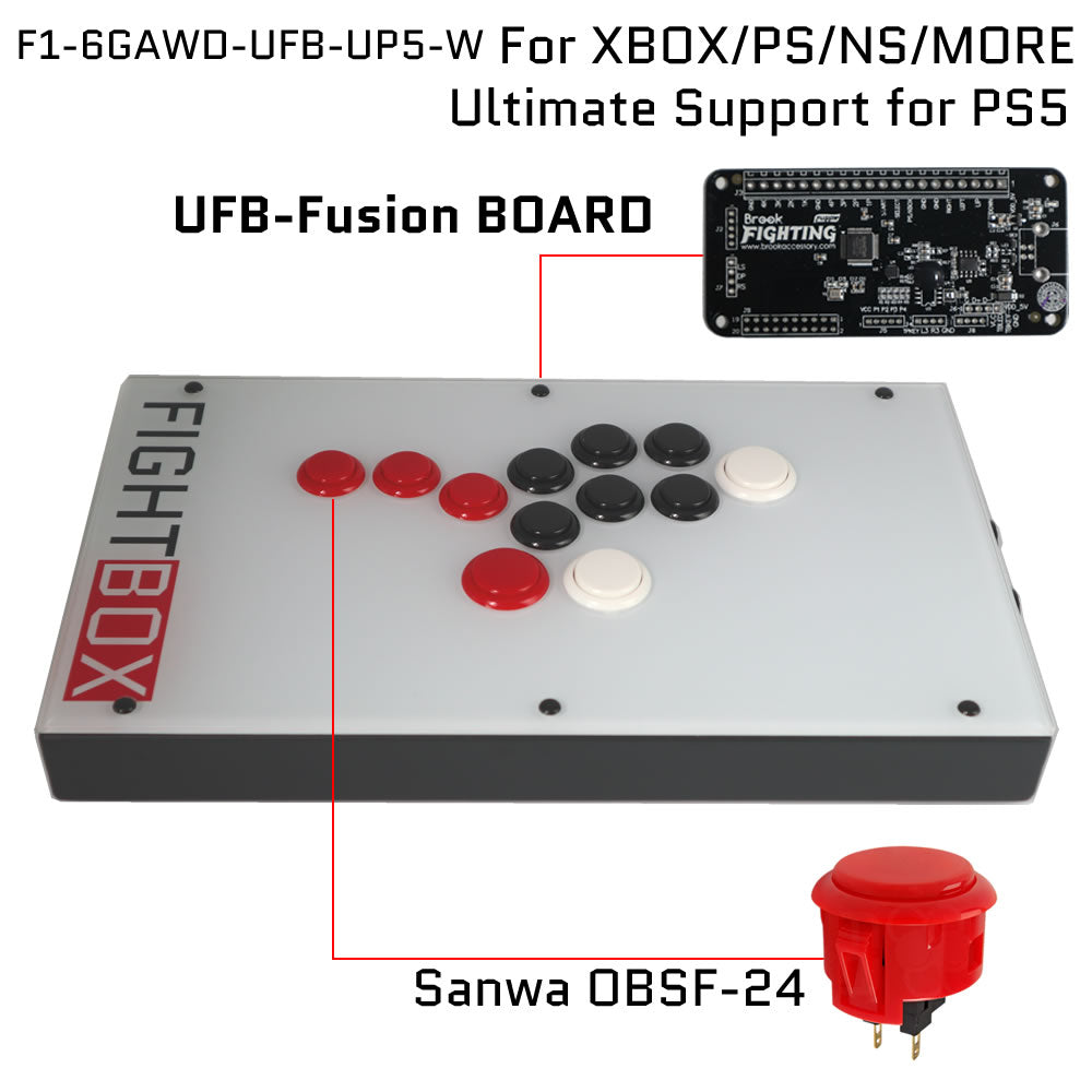 FightBox F1-6GAWD All Button Leverless Arcade Game Controller for PC/PS/XBOX/SWITCH