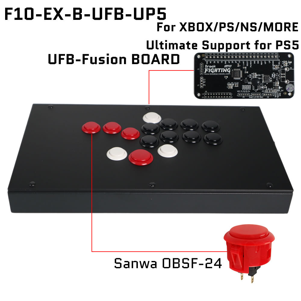 FightBox F10-EX All Button Leverless Arcade Game Controller