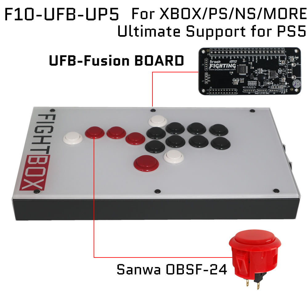 FightBox F10 All Button Leverless Arcade Game Controller for PC/PS/XBOX/SWITCH