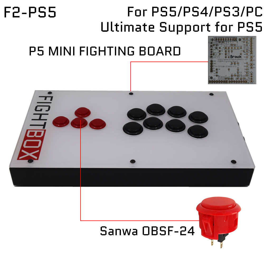 FightBox F2 All Button Leverless Arcade Game Controller for PC/PS/XBOX/SWITCH
