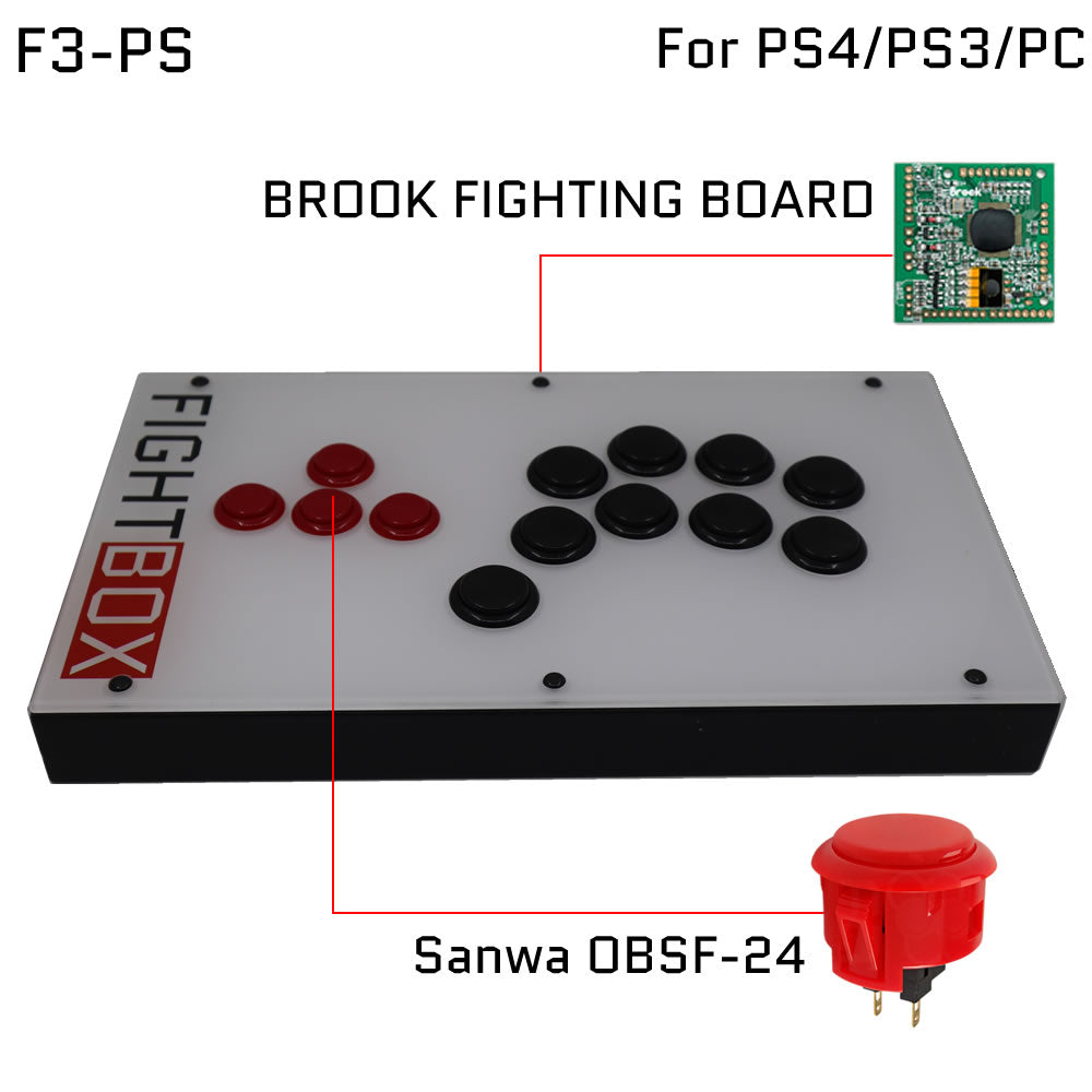 FightBox F3 All Button Leverless Arcade Game Controller for PC/PS/XBOX/SWITCH