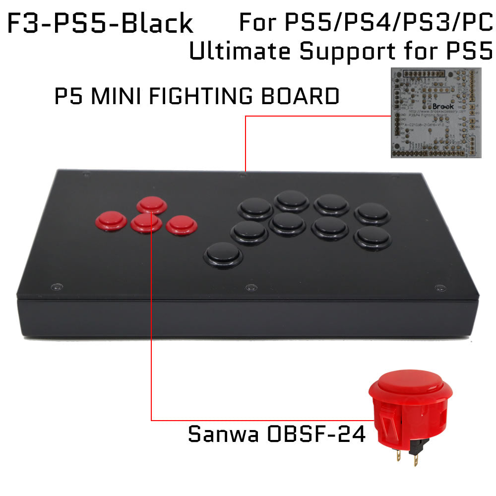 FightBox F3 All Button Leverless Arcade Game Controller for PC/PS/XBOX/SWITCH