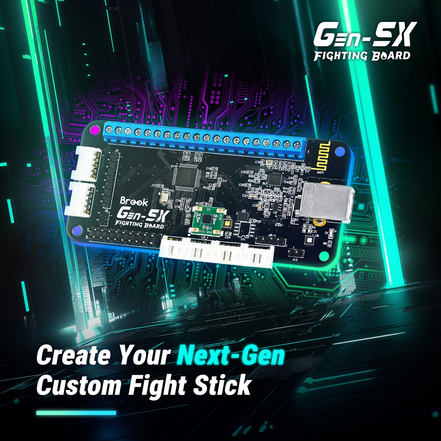 Brook Gaming Gen 5X Fighting Board PS5 Switch Xbox Series X|S PC