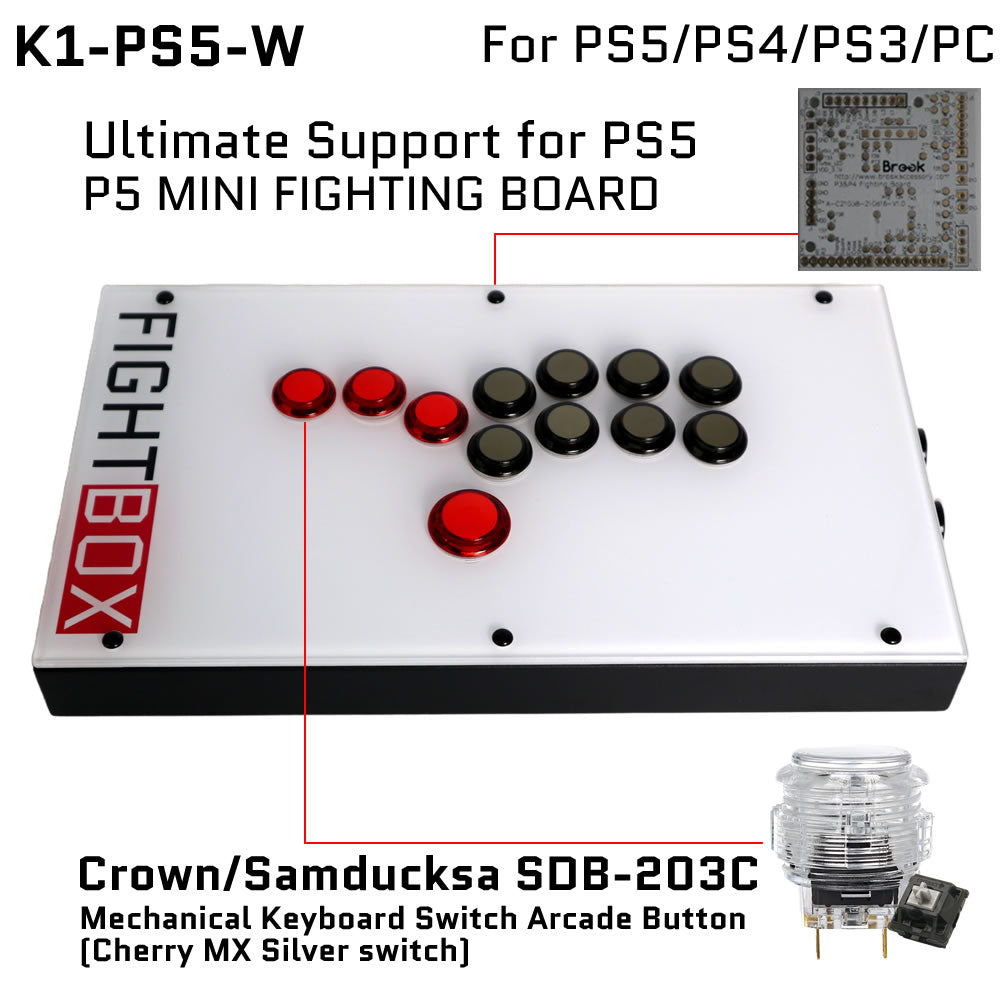 FightBox K1 All Button Leverless Arcade Game Controller