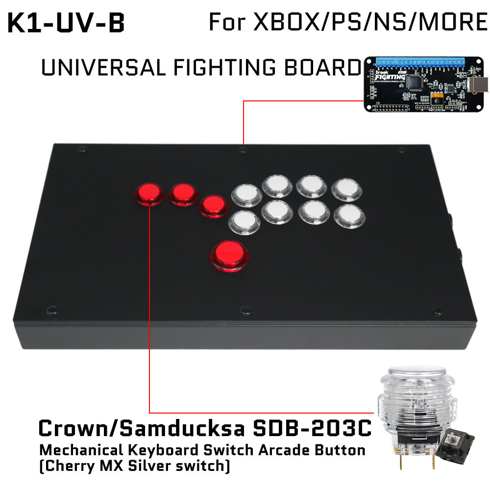 FightBox K1 All Button Leverless Arcade Game Controller