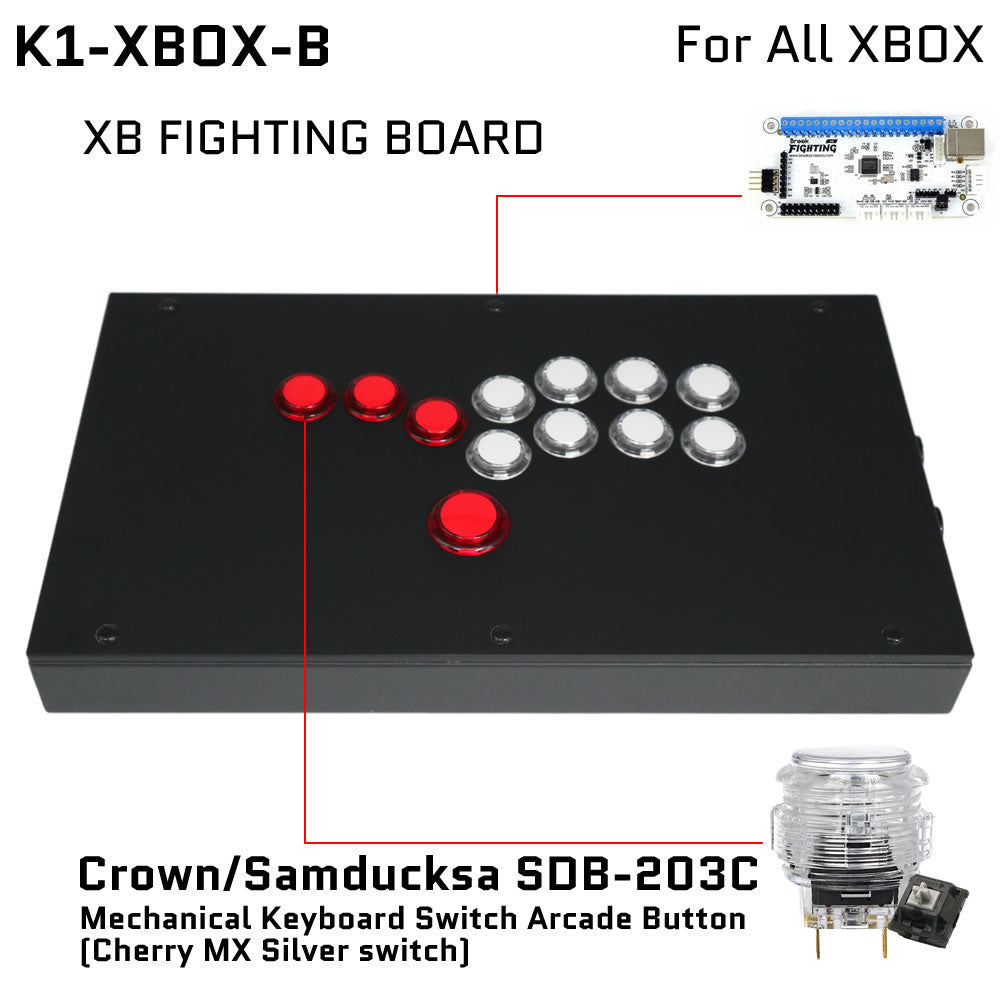 FightBox K1 All Button Leverless Arcade Game Controller