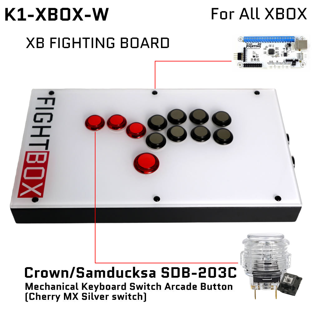 FightBox K1 All Button Leverless Arcade Game Controller