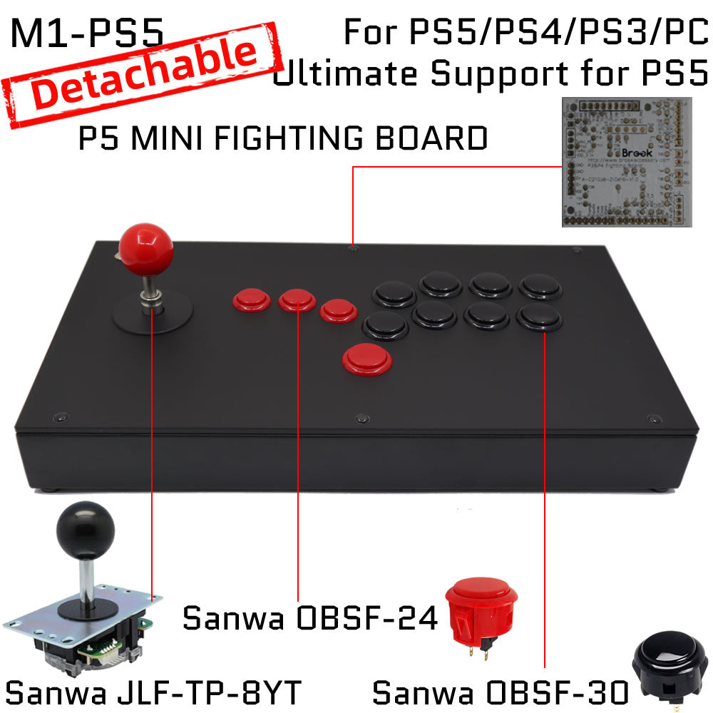 FightBox M1 All Button Leverless Arcade Game Controller for PC/PS/XBOX/SWITCH