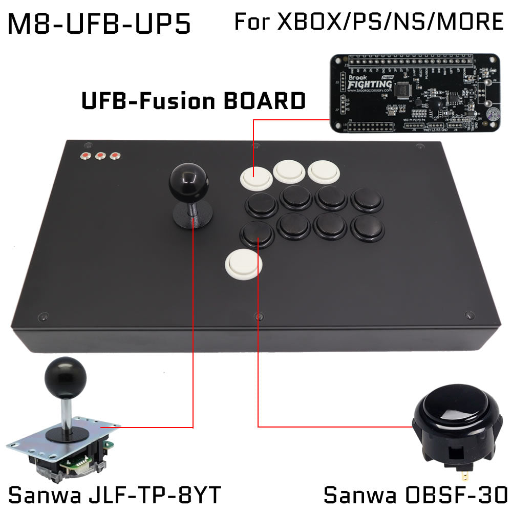 FightBox M8 Arcade Joystick Game Controller for PC/PS/XBOX/SWITCH