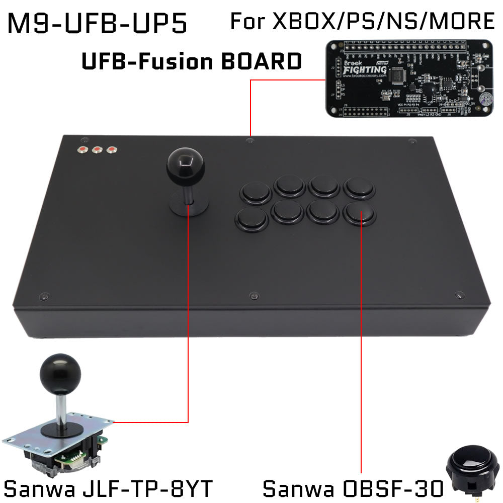 FightBox M9 Arcade Joystick FightStick Game Controller for PC/PS/XBOX/SWITCH