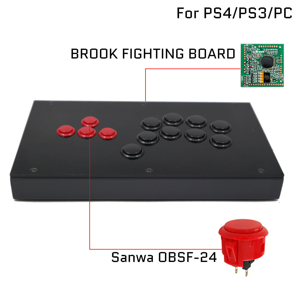 RAC-J802B All Button Leverless Arcade Game Controller for PC/PS/XBOX/SWITCH