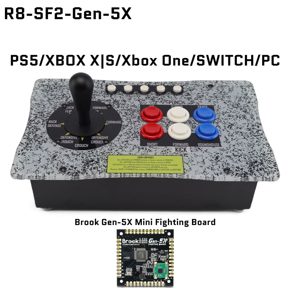 FightBox R8-SF2 American Street Fighter Arcade Fight Stick Game Controller For PC/PS/XBOX/SWITCH