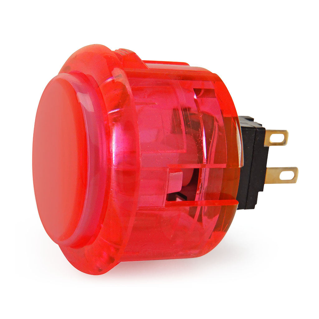 Seimitsu PS-14-K 30mm Pink Transparent Arcade Button – Snap-In, High Sensitivity, Genuine Japanese Part for Fightsticks & Arcade Cabinets