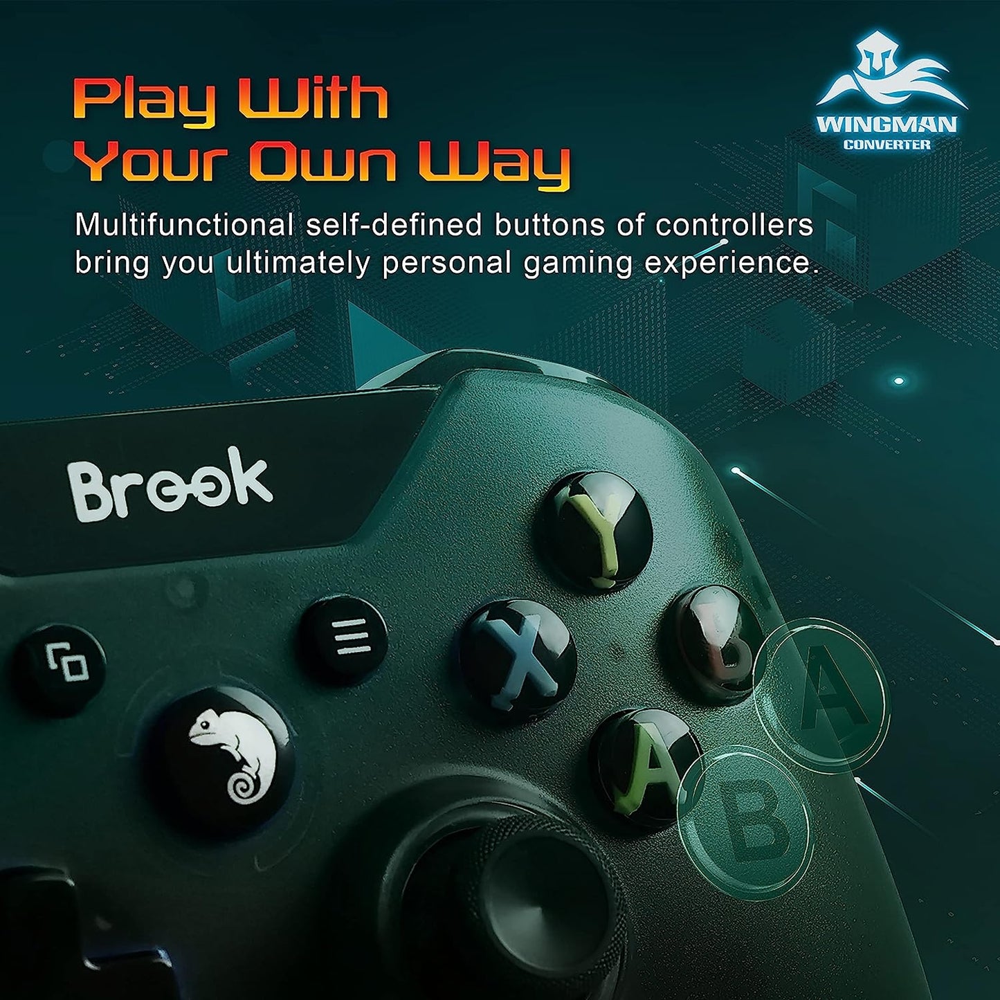 Brook Wingman PS2 Converter Wireless Version of PS4/3 to PS2/1, Retro Console
