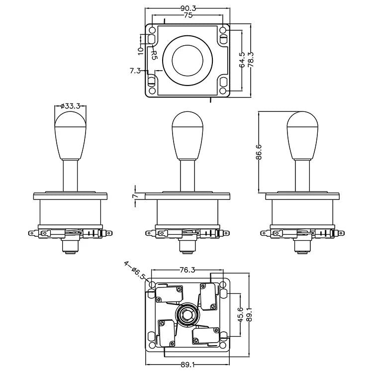 Baolian Acrade Joystick American Style Gaming Accessories