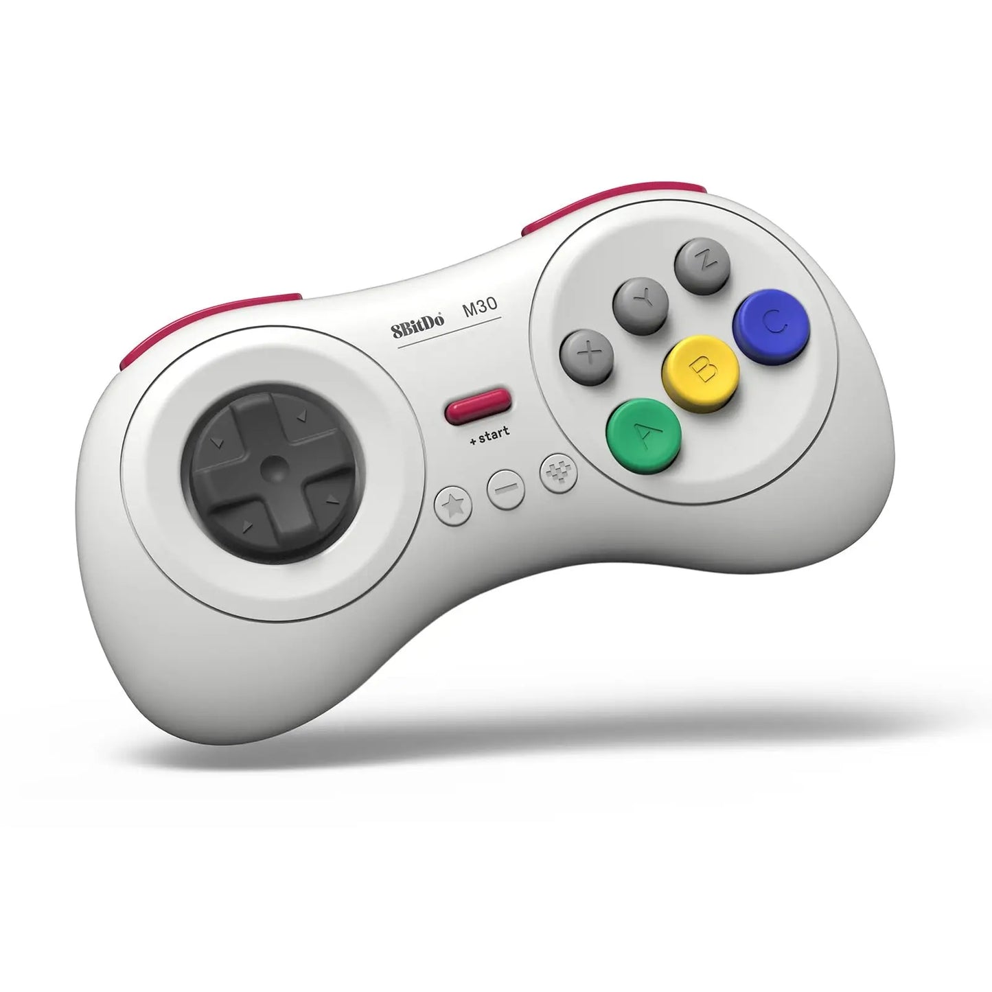 8Bitdo M30 Bluetooth Controller for Switch, Windows and Android, 6-Button Layout for SEGA Classic Games White