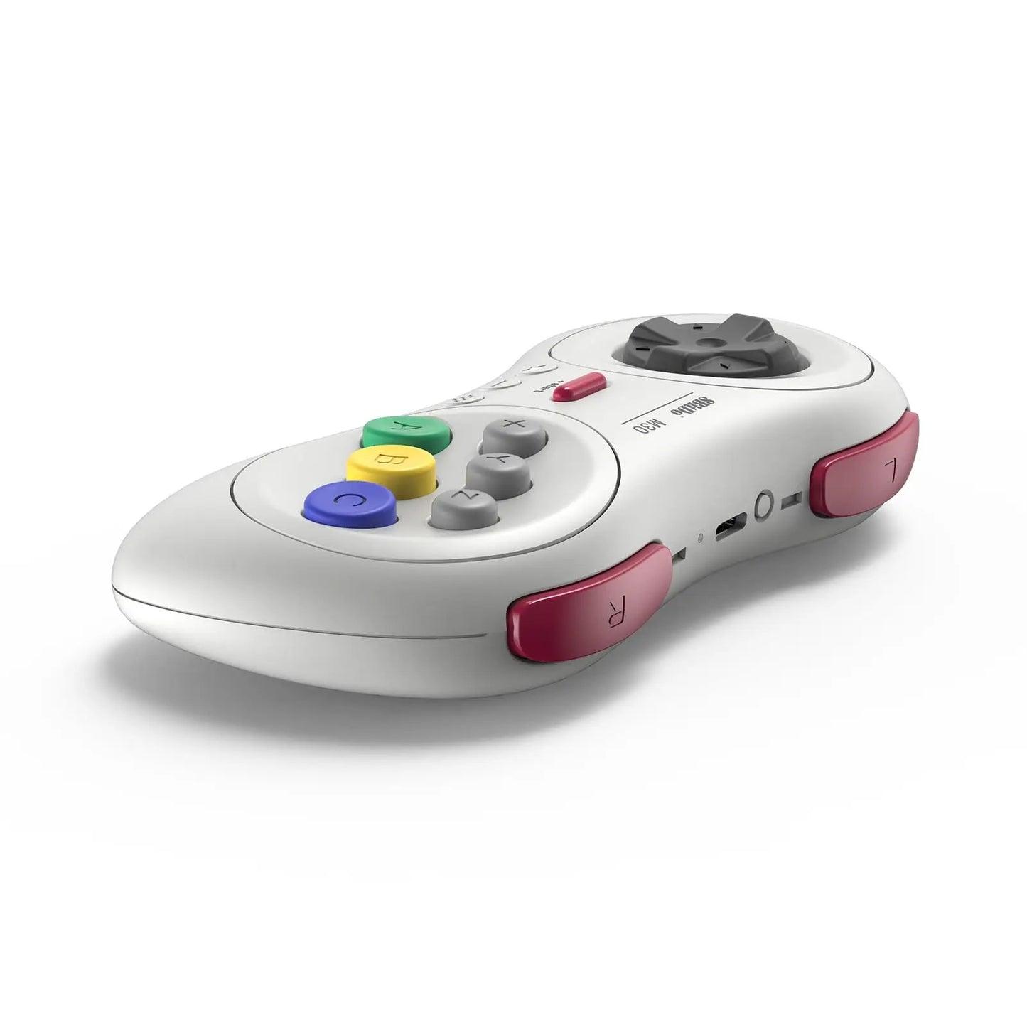 8Bitdo M30 Bluetooth Controller for Switch, Windows and Android, 6-Button Layout for SEGA Classic Games White