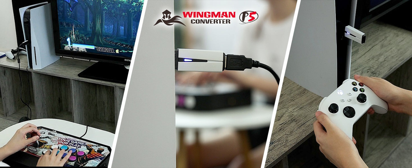 Brook Wingman P5 Converter – Wireless Controller Adapter for PS5 / PS4 / PC