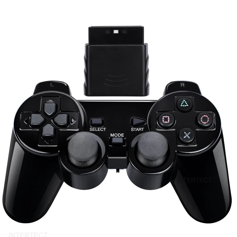 Wireless Controller Gamepad Twin Shock for PS2 Playstation2 Jet Black Wireless Controller Gamepad Twin Shock for PS2 Playstation2 Jet Black