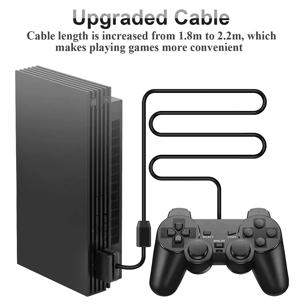 PS2 Wired Controller For Sony PlayStation Dual Vibration Gamepad