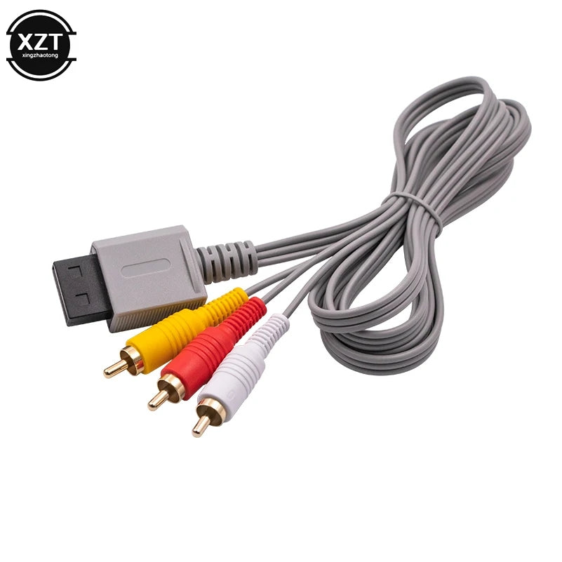 Nintendo Wii AV Cable - 1.8m 3 RCA - Composite Audio Video - Gold Plated