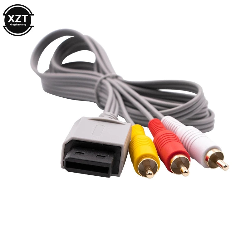 Nintendo Wii AV Cable - 1.8m 3 RCA - Composite Audio Video - Gold Plated