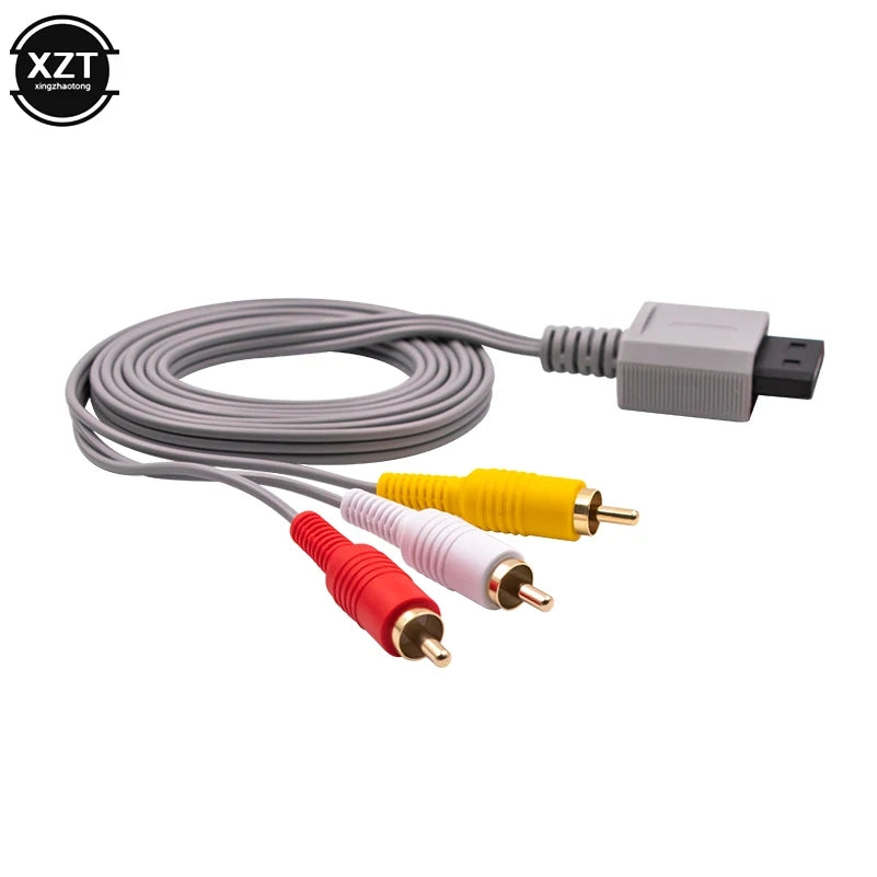 Nintendo Wii AV Cable - 1.8m 3 RCA - Composite Audio Video - Gold Plated