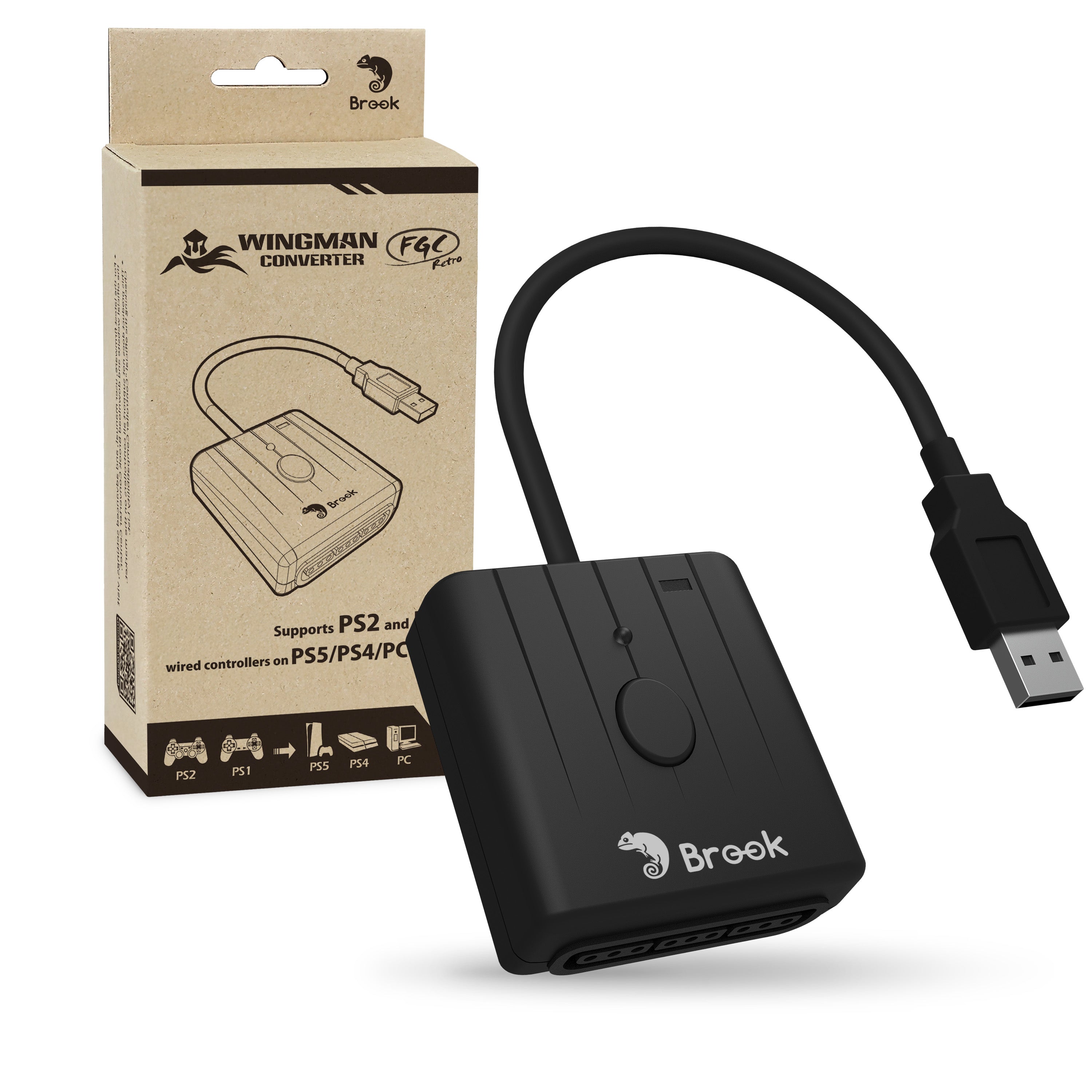 Brook Wingman PS2 Converter – Controller Adapter For PS2 To PS3/PS4/PS5/Xbox 360
