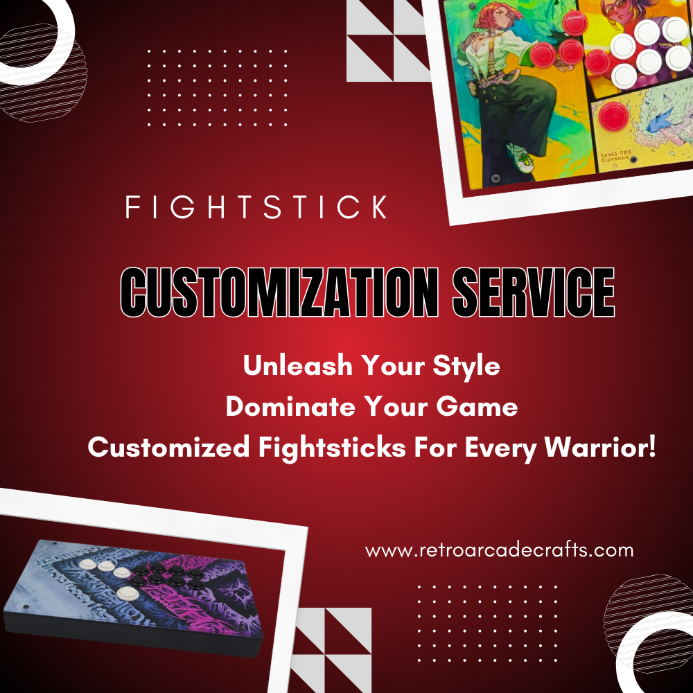 Custom Leverless Arcade Fight Stick - Mechanical Keyboard-Style All-Button Controller for PS4, PS3, PC | Custom Artwork & Button Layouts