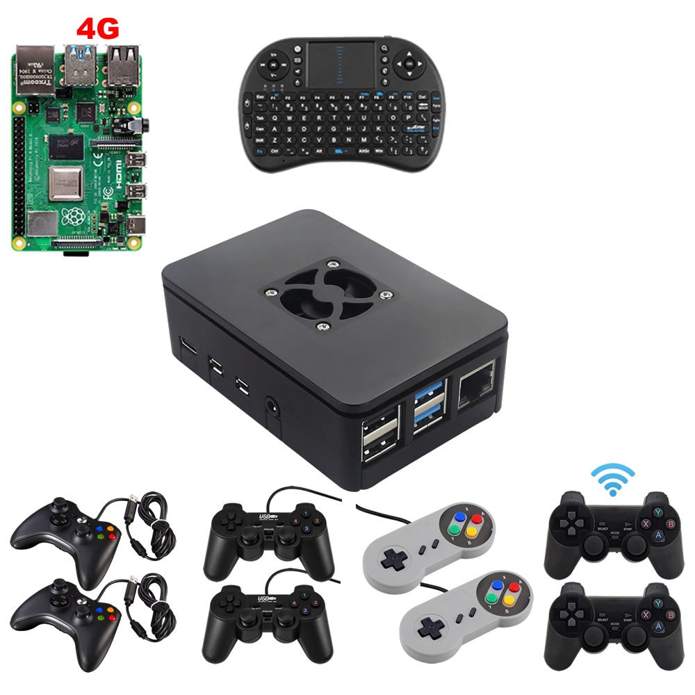 Raspberry Pi 4G Game Kit ABS Case Wifi Keypad