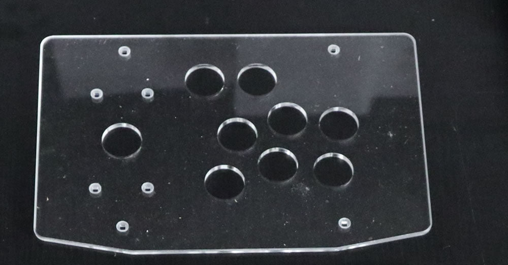 DIY Arcade Joystick Kits Part Clear Transparent Acrylic Panel Flat Case 24/30mm RetroArcadeCrafts
