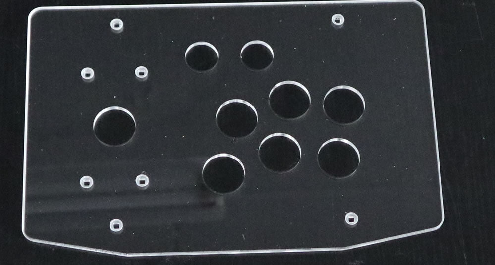 DIY Arcade Joystick Kits Part Clear Transparent Acrylic Panel Flat Case 24/30mm RetroArcadeCrafts
