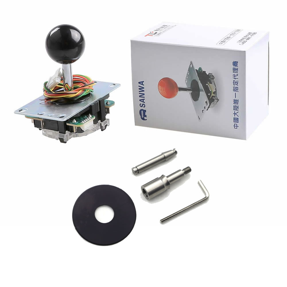 Sanwa JLF-TP-8YT Arcade Joystick and RAC-J300S Detachable Arcade Joystick Shaft